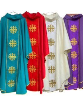 Four Cross High Quality Chasubles with golden edges