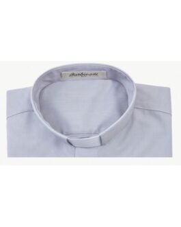 LIGHT GREY CLERGY SHIRT – POLY COTTON – SHORT SLEEVES