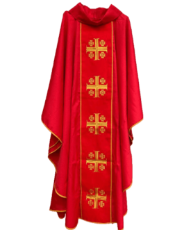 Four Cross High Quality Chasubles with golden edges