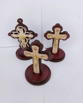 Small Standing Cross with Round Base