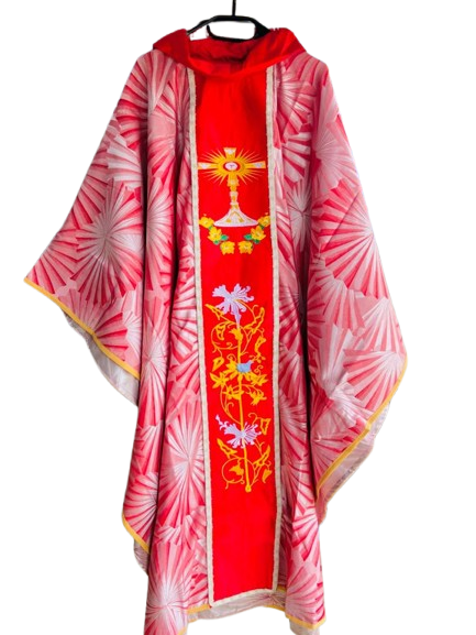 red quality chasuble